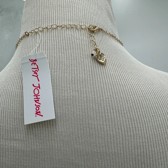 BETSEY JOHNSON Gem Stone Bee and Flower Cluster Necklace - Picture 2 of 4